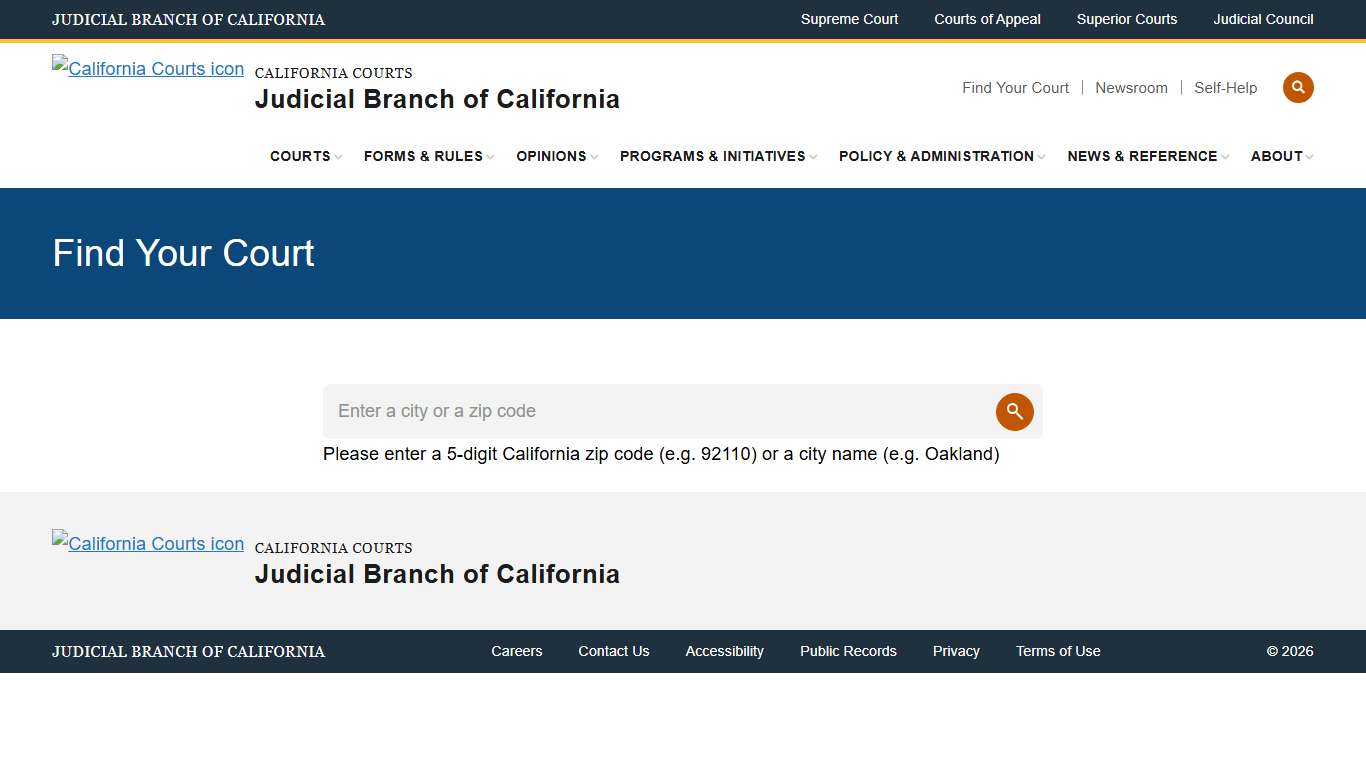 Find my court | Judicial Branch of California